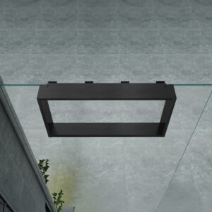 Aloni Doucherek Opbouw Frame  Geborsteld koper met Handdoekhaken 30x60cm – Aluminium Gunmetal